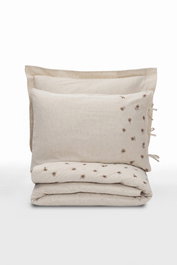 L'essentiel linge de maison Arie Juego de funda de edredón doble Crema